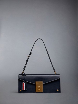 Bolsos De Mano Thom Browne Vacchetta Leather Mrs.uette Mujer Negras | UJB95W77650