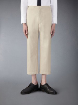 Pantalon Thom Browne Typewriter Straight Leg Hombre Beige | VKJ01X27310