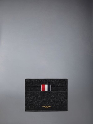 Porta Tarjetas Thom Browne Cotton Canvas Note Hombre Negras | DDE39O91356