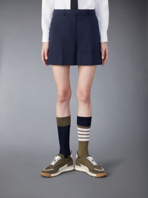 Short Thom Browne Typewriter Sack Mujer Azules | HJK72J07929