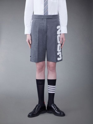 Short Thom Browne WOOL FLANNEL 2003 CLASSIC BERMUDA Mujer Gris | JQM97Z38414