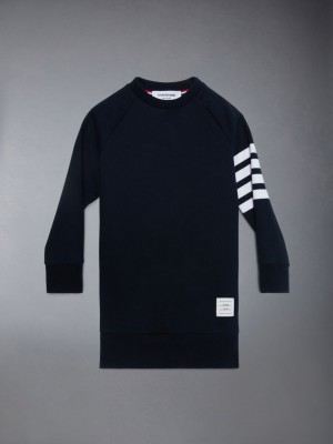 Vestido Thom Browne Classic Loopback 4-Bar Sweat Niña Azules | ACV83Y74106