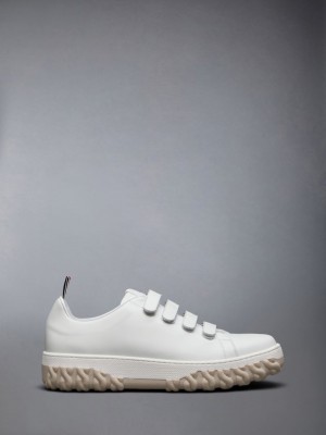 Zapatillas Thom Browne Vitello Calf Court Hombre Blancas | YEW15W60099