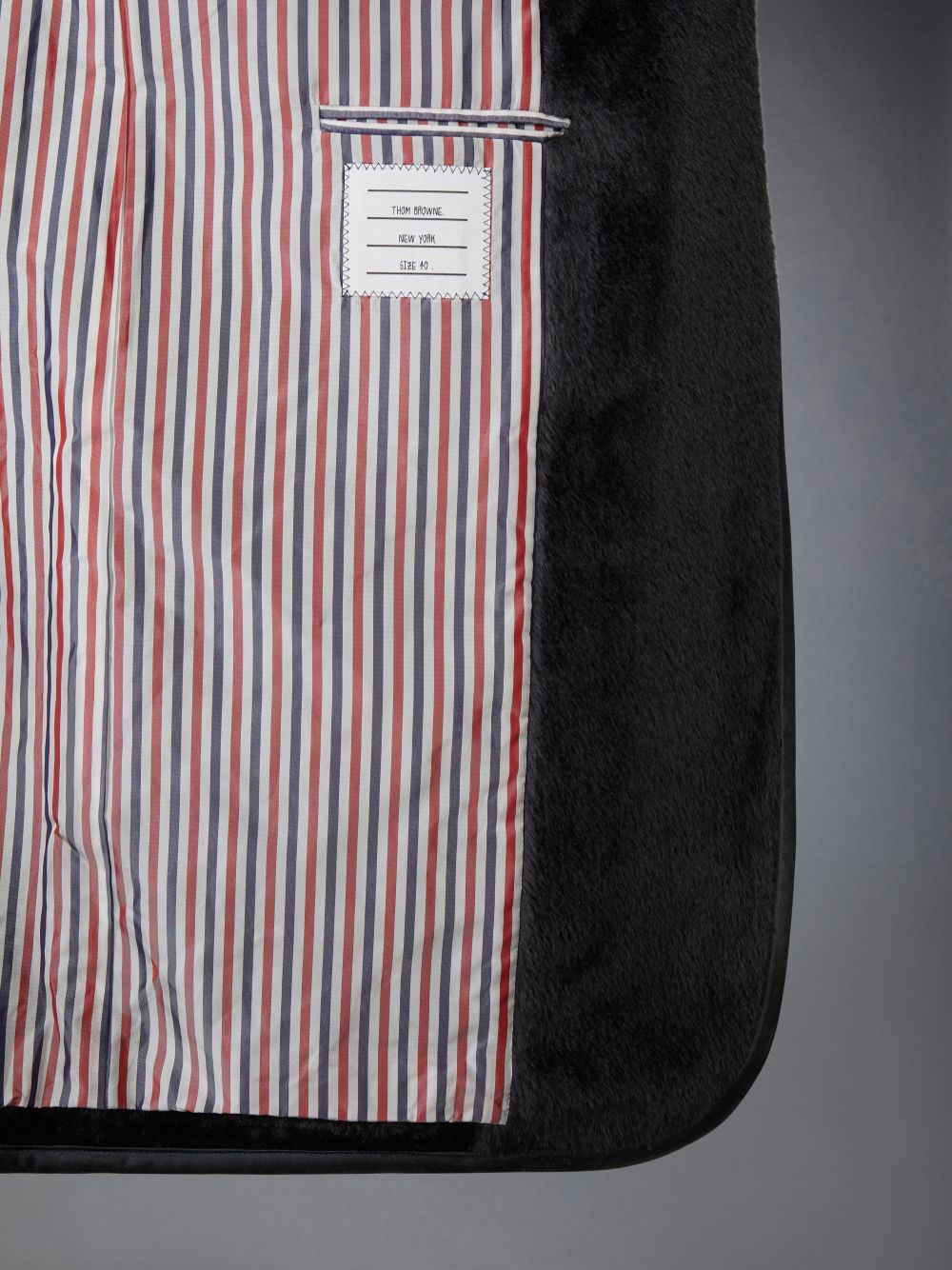 Abrigos Thom Browne Brushed Alpaca Wool Satin Tipping Soft Shoulder Mujer Negras | LJY84W27296
