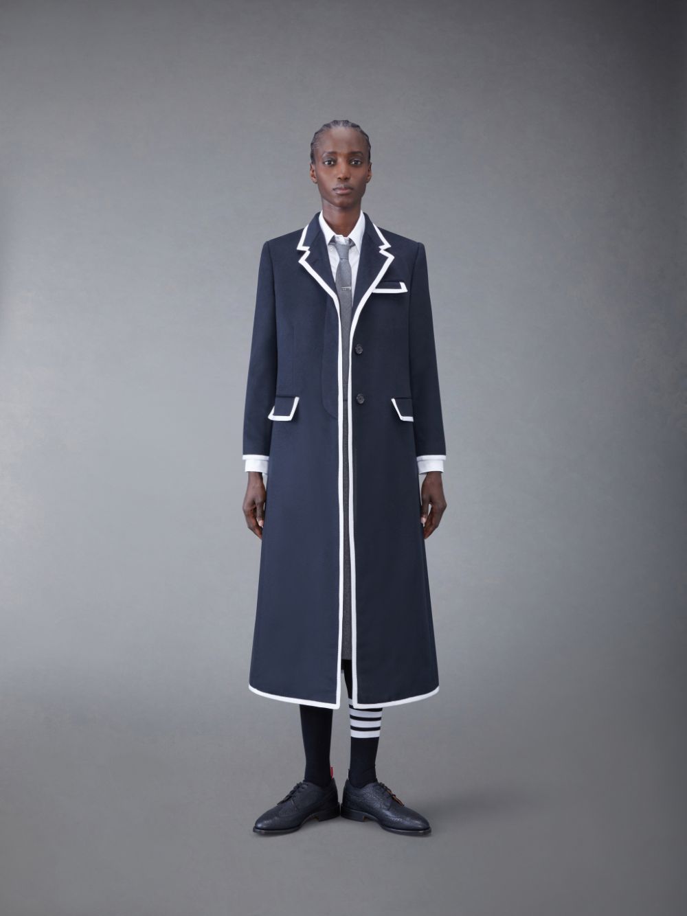 Abrigos Thom Browne CASHMERE 2003 HIGH ARMHOLE CHESTERFIELD Mujer Azules | PTC88O65946