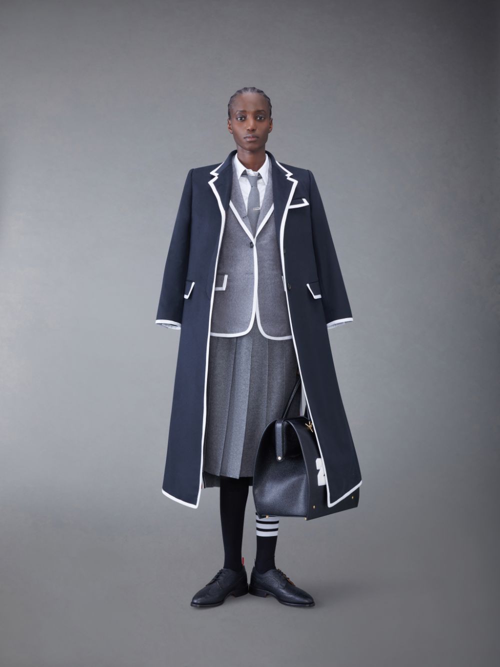 Abrigos Thom Browne CASHMERE 2003 HIGH ARMHOLE CHESTERFIELD Mujer Azules | PTC88O65946