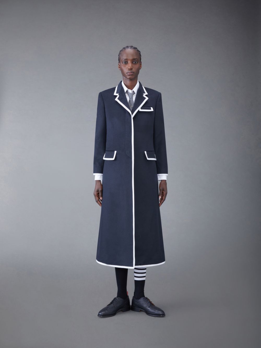 Abrigos Thom Browne CASHMERE 2003 HIGH ARMHOLE CHESTERFIELD Mujer Azules | PTC88O65946