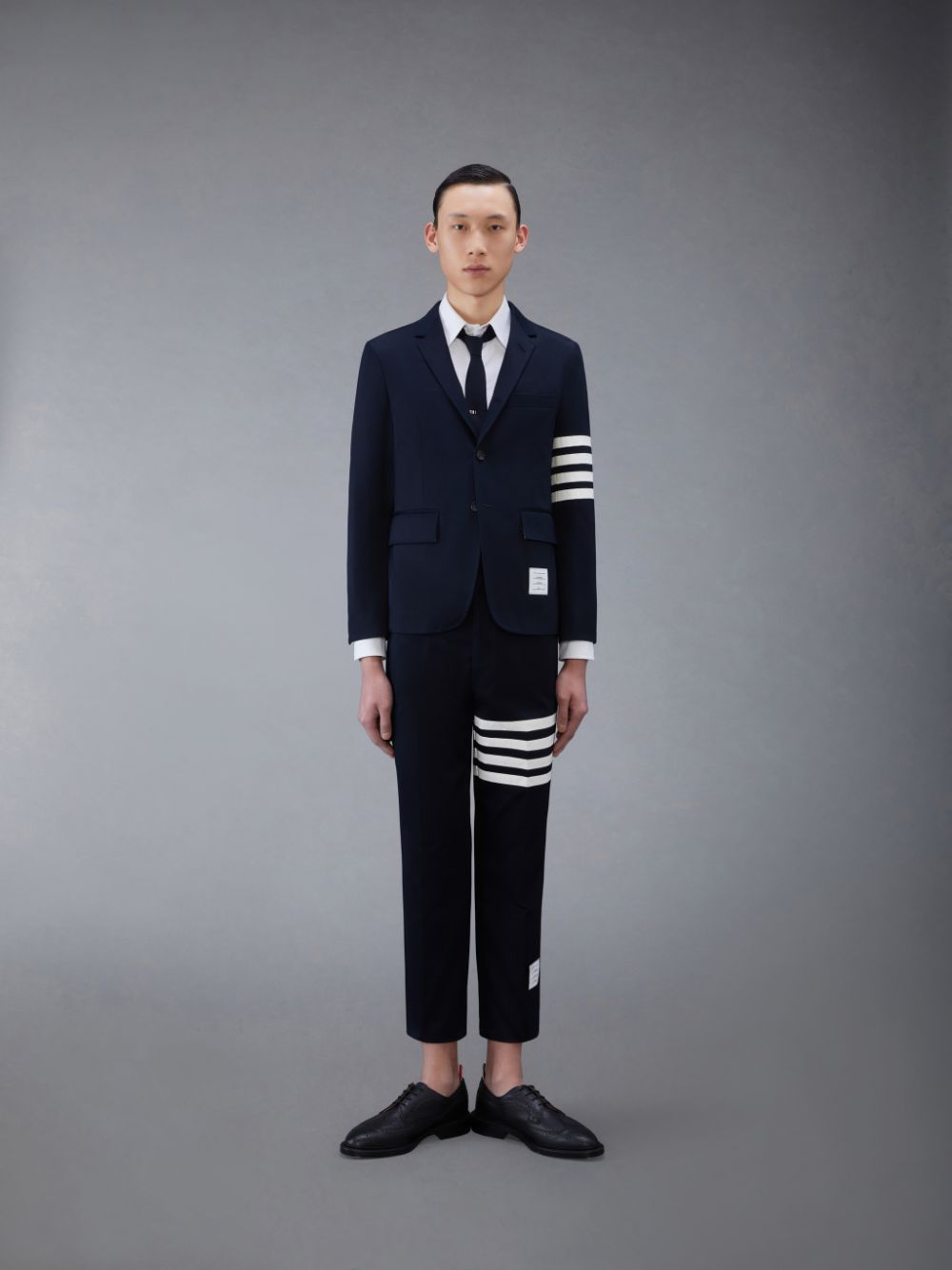 Abrigos Thom Browne Cotton Twill 4-Bar Unconstructed Classic Sport Hombre Azules | WSA31A06644