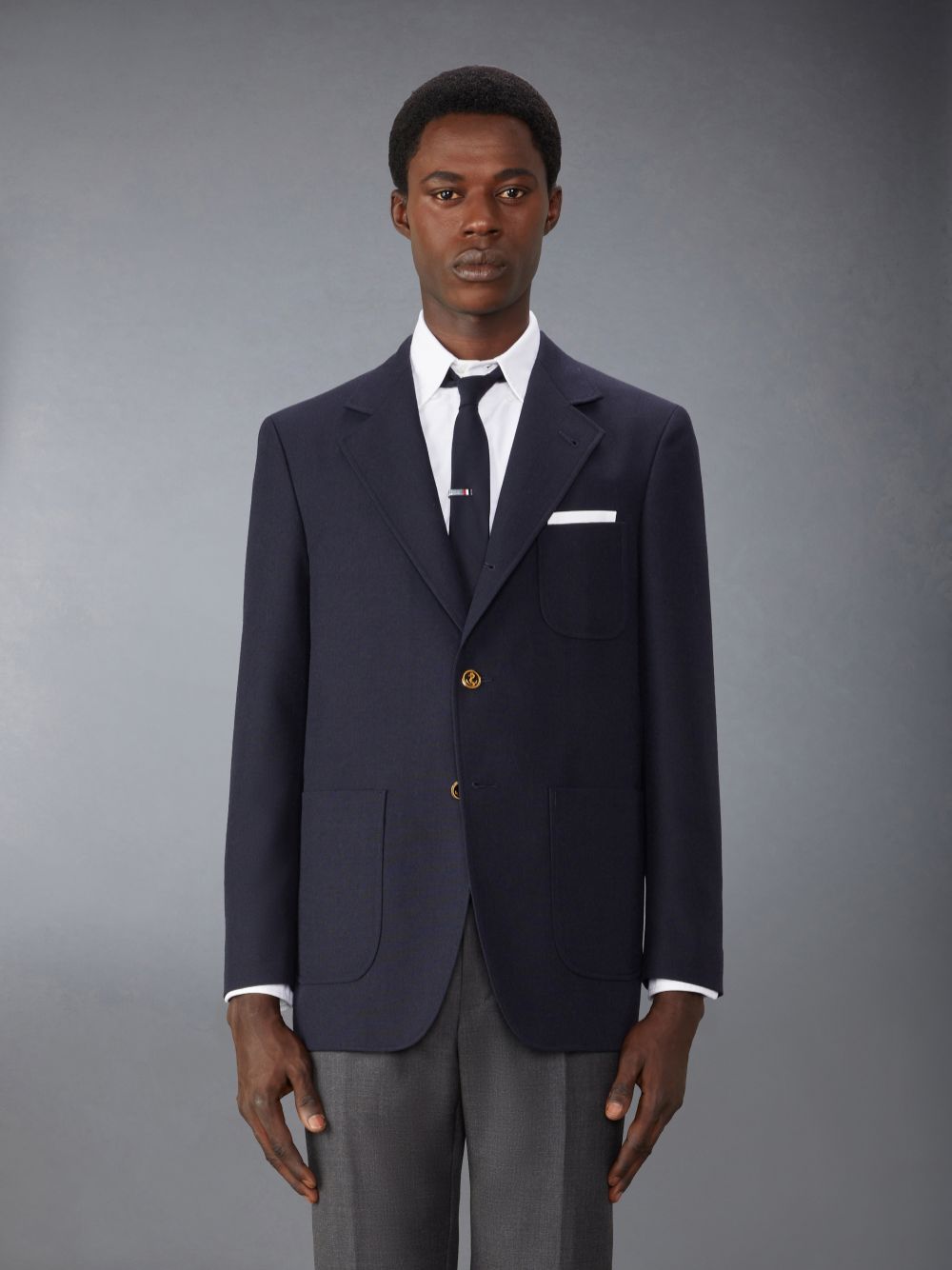 Abrigos Thom Browne Crispy Wool Unstructured Sack Sport Hombre Azules | HIC54A74146