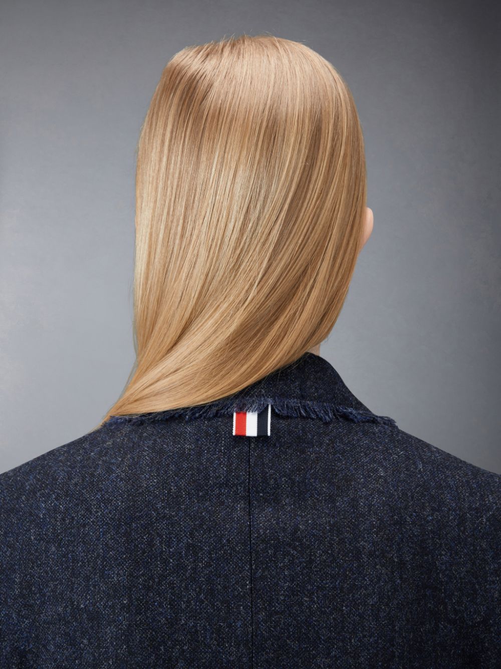 Abrigos Thom Browne Donegal Tweed Wide Lapel Mujer Azules | ZIZ37O80867