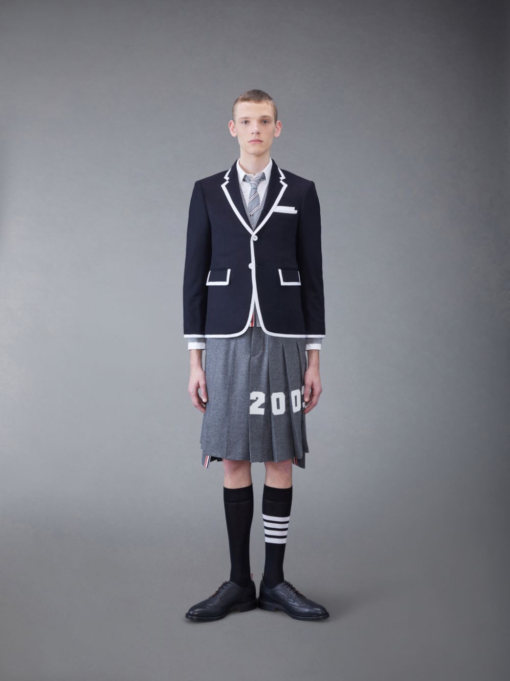 Abrigos Thom Browne FUN-MIX CASHMERE 2003 CLASSIC SPORT Hombre Azules | RBV50N32472