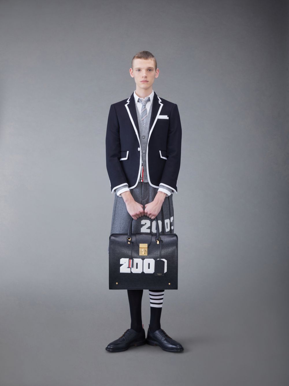 Abrigos Thom Browne FUN-MIX CASHMERE 2003 CLASSIC SPORT Hombre Azules | RBV50N32472