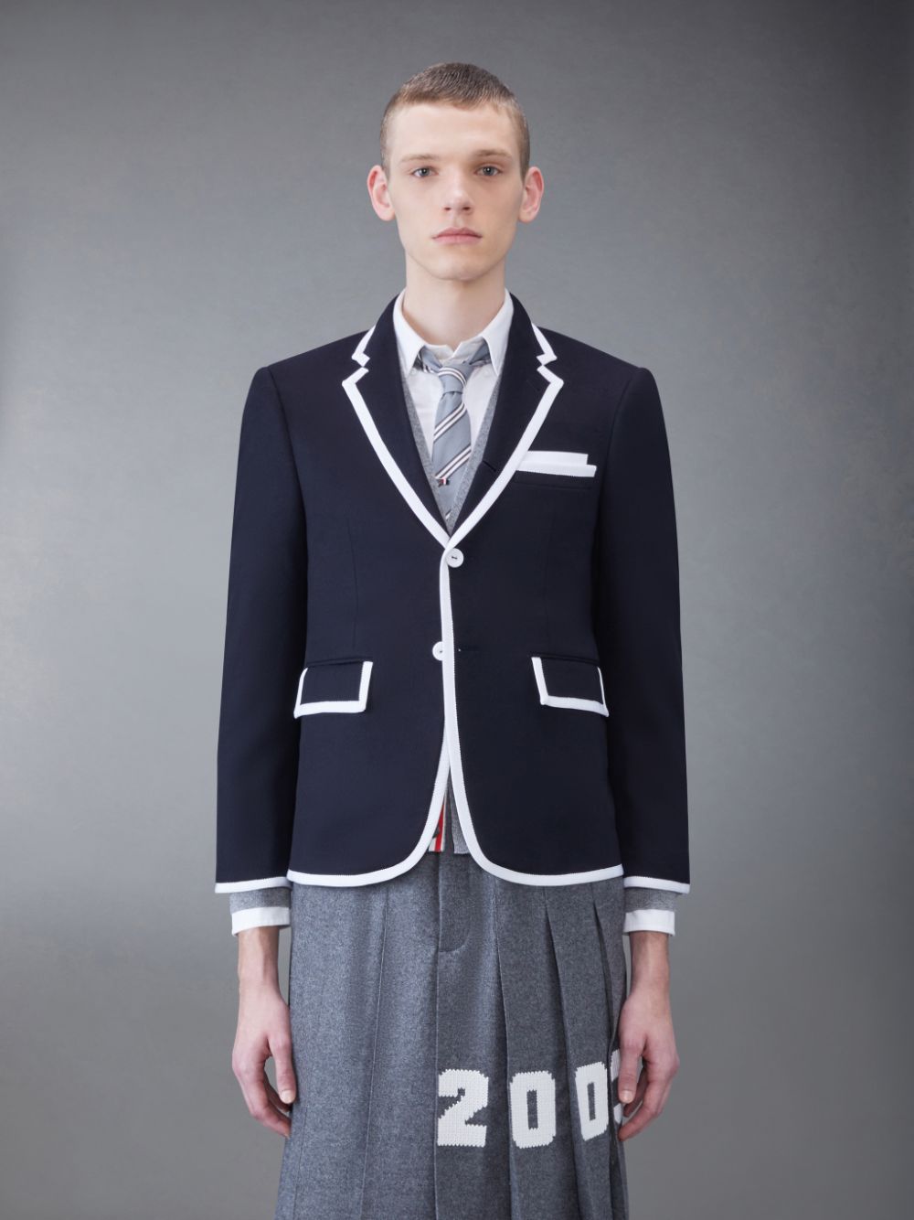 Abrigos Thom Browne FUN-MIX CASHMERE 2003 CLASSIC SPORT Hombre Azules | RBV50N32472