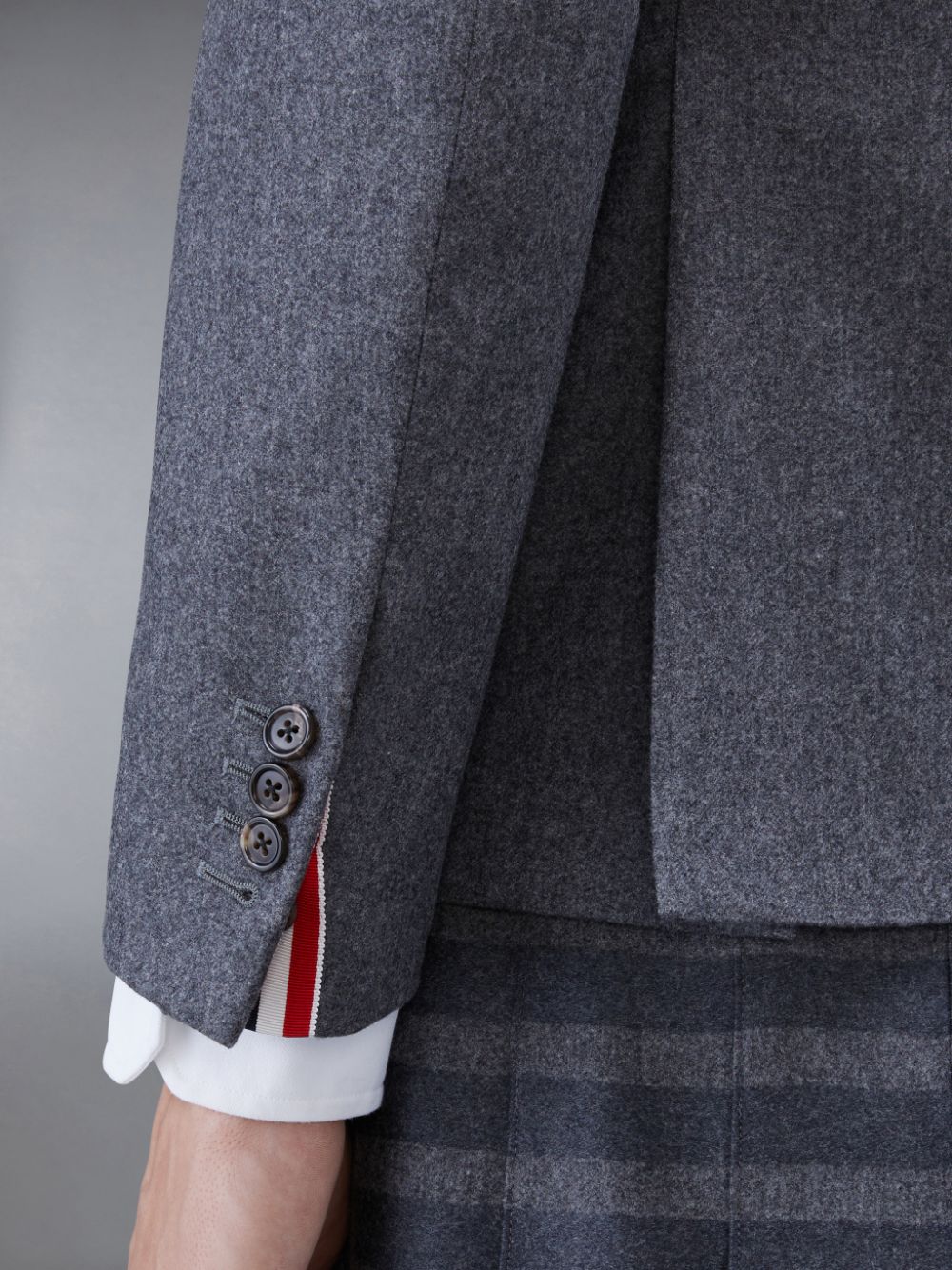 Abrigos Thom Browne Flannel 4-Bar Classic Sport Hombre Gris | WBA24K80522