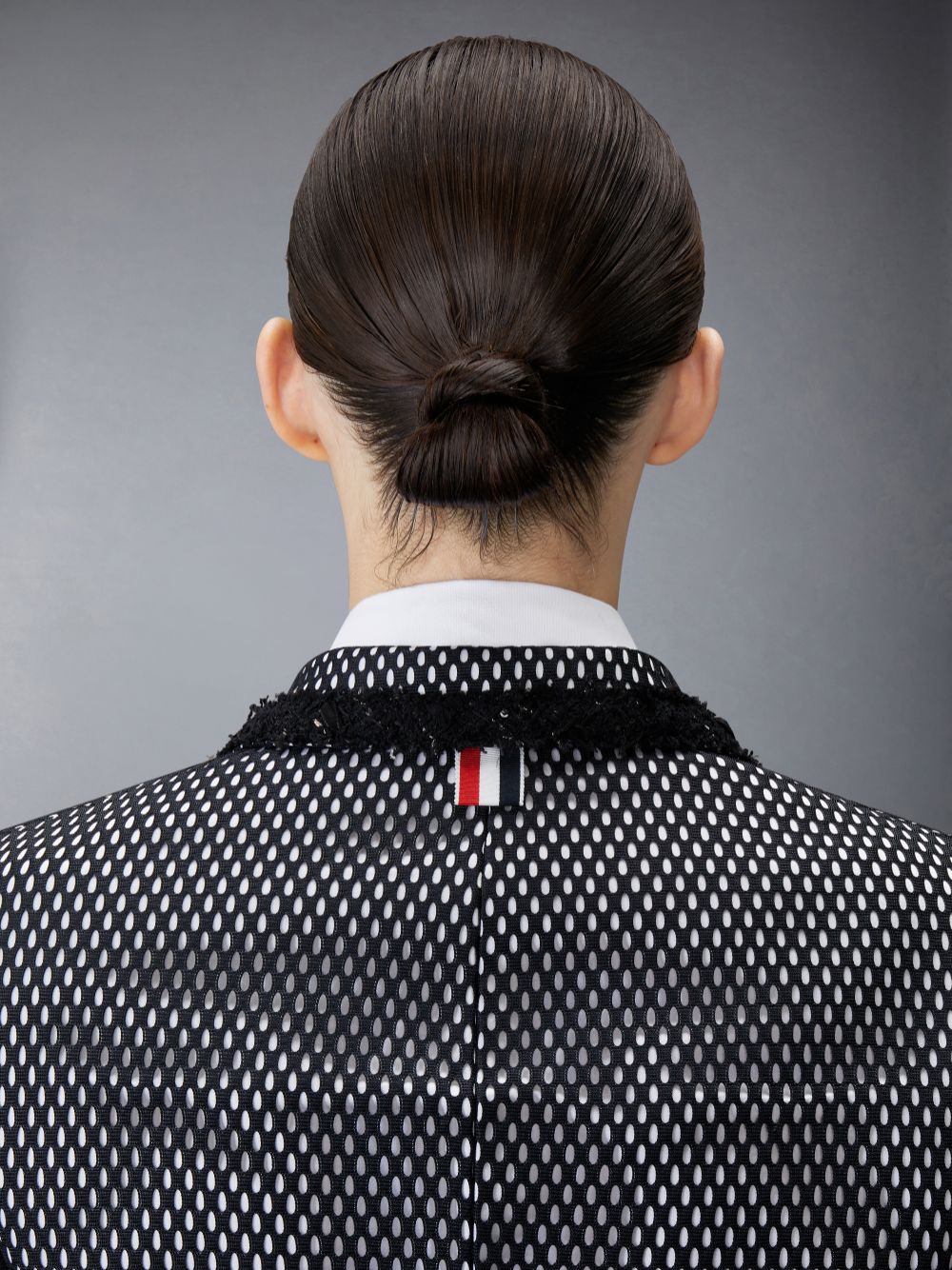 Abrigos Thom Browne Heavy Athletic Mesh Raw Edge High Break Sport Mujer Negras | AUR68O36155