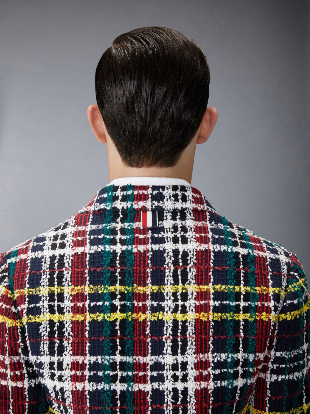 Abrigos Thom Browne Hunting Tartan Eyelash Tweed Unconstructed Patch Pocket Sack Sport Hombre Rojas | BKE03O52765
