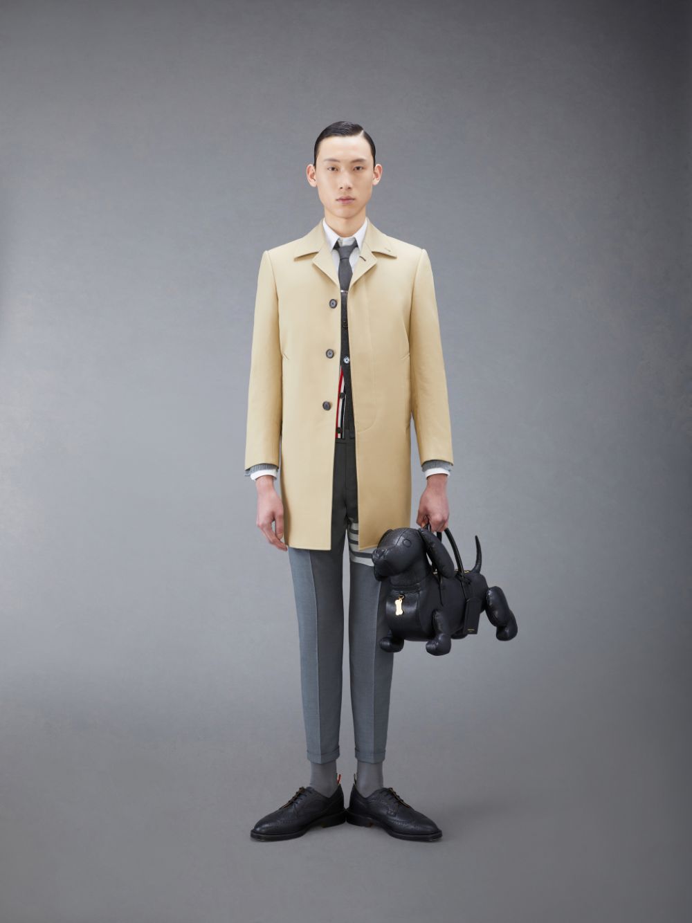 Abrigos Thom Browne Mackintosh Bal Collar Hombre Beige | BHS98L18232
