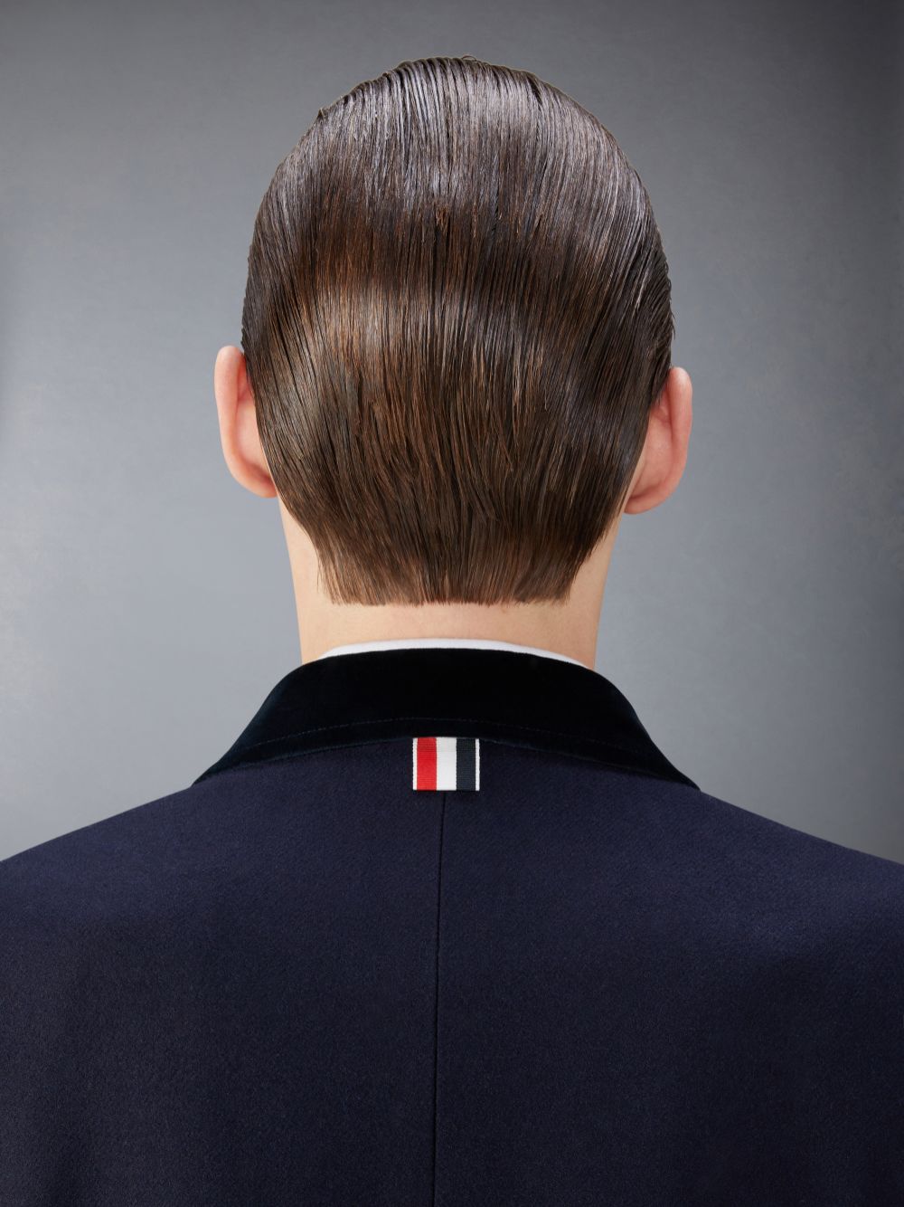 Abrigos Thom Browne Melton Wool 4-Bar Chesterfield Hombre Azules | LEB57Y71790