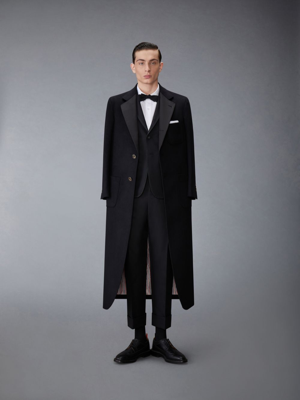 Abrigos Thom Browne Mohair Classic Sport Hombre Negras | VFG58E08836