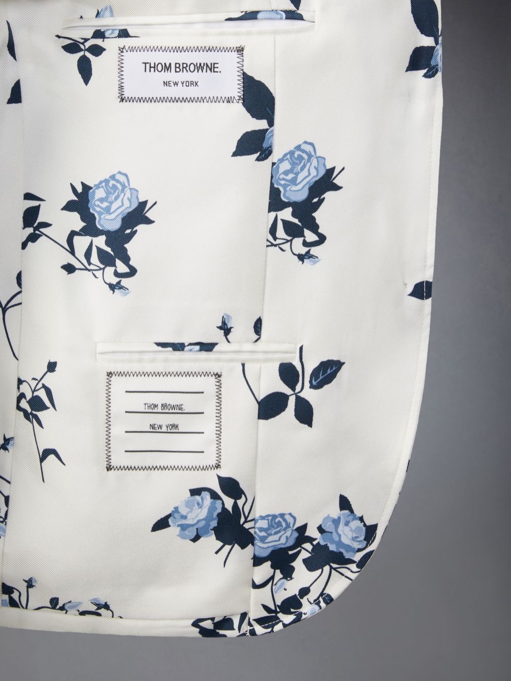 Abrigos Thom Browne Silk Floral Slim Fit Sport Mujer Blancas | OKP24Q46989