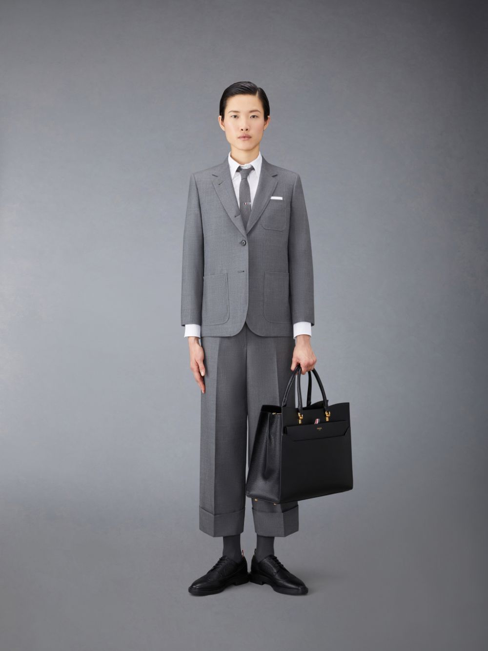 Abrigos Thom Browne Twill Sack Sport Mujer Gris | BLX86T69943