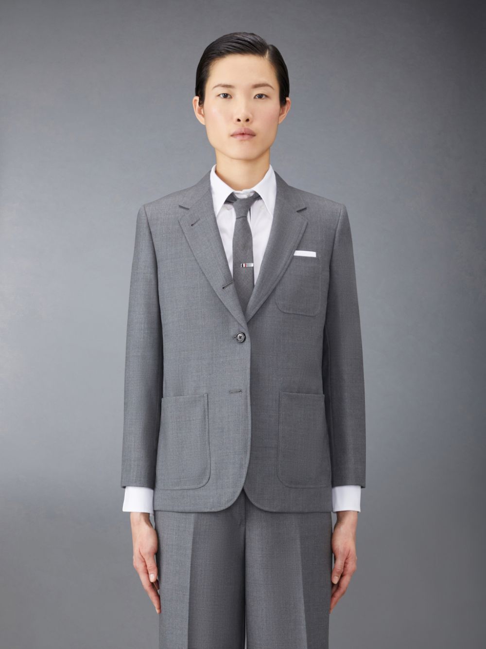 Abrigos Thom Browne Twill Sack Sport Mujer Gris | BLX86T69943