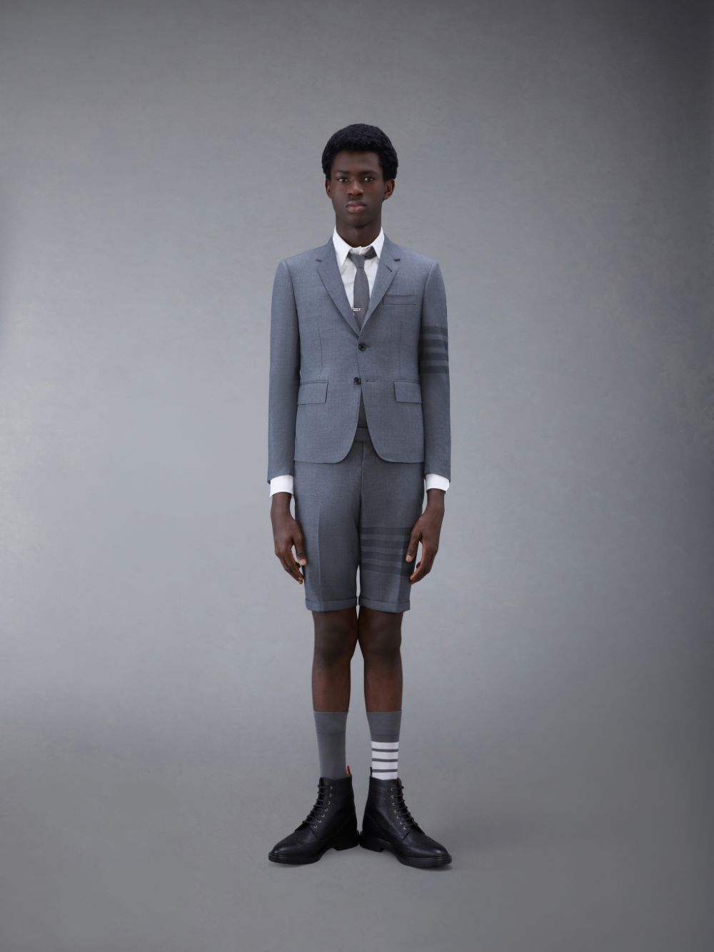 Abrigos Thom Browne Twill School Uniform 4-Bar High Armhole Sport Hombre Gris | SBJ37U68081