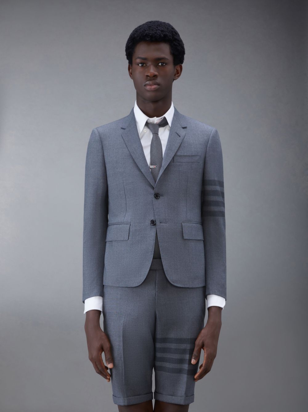 Abrigos Thom Browne Twill School Uniform 4-Bar High Armhole Sport Hombre Gris | SBJ37U68081
