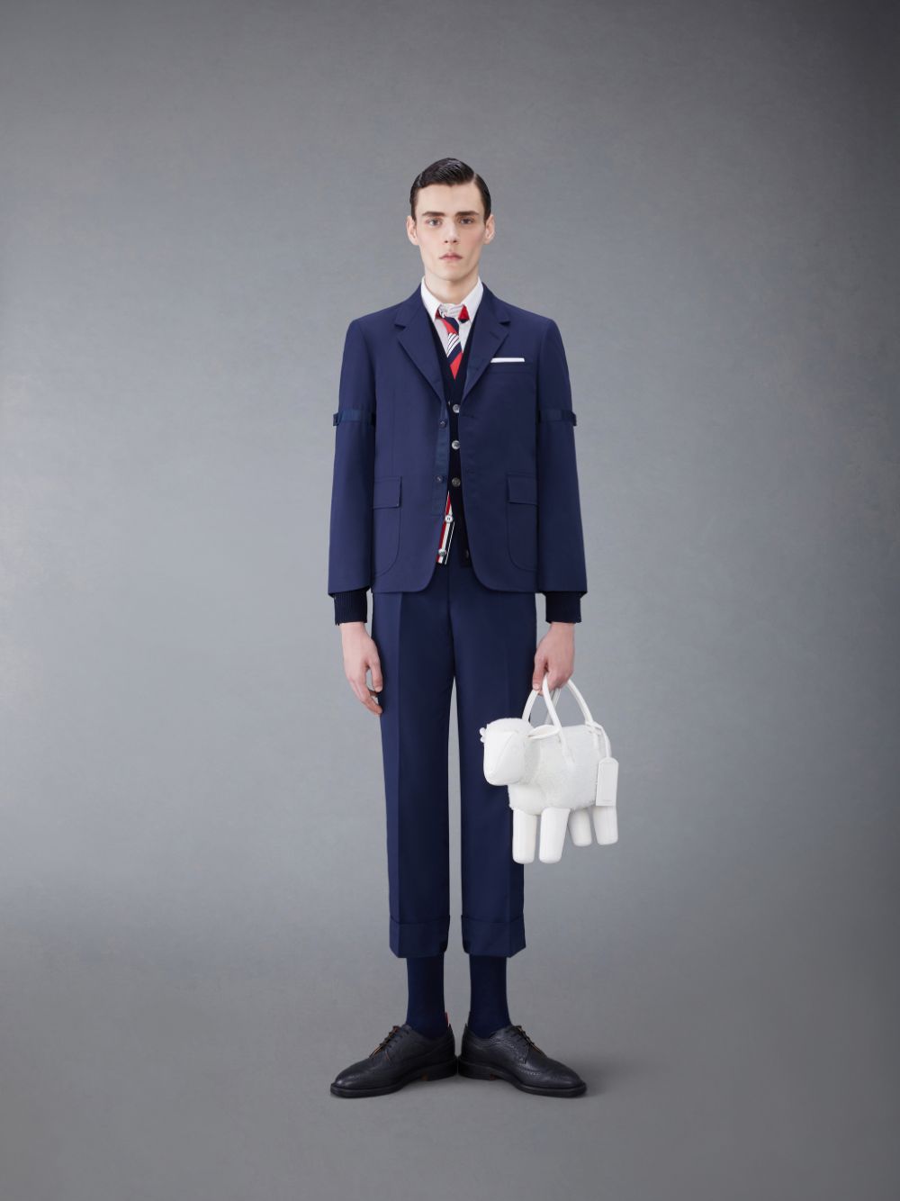 Abrigos Thom Browne Typewriter Cloth Armband Straight Fit Sport Hombre Azules | IJT67C81688