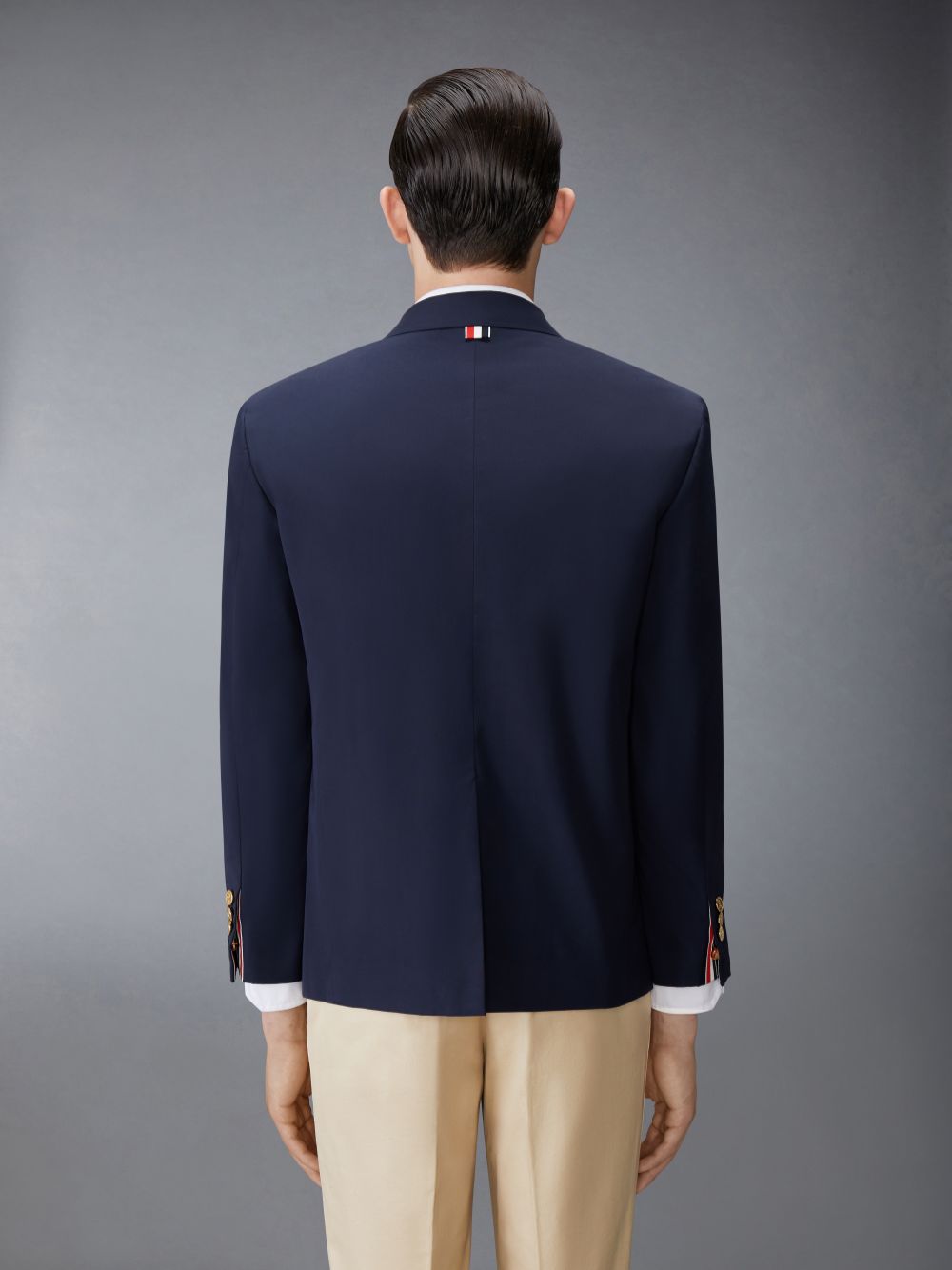 Abrigos Thom Browne Typewriter Cloth Grosgrain Placket Sport Hombre Azules | HEQ95B35558