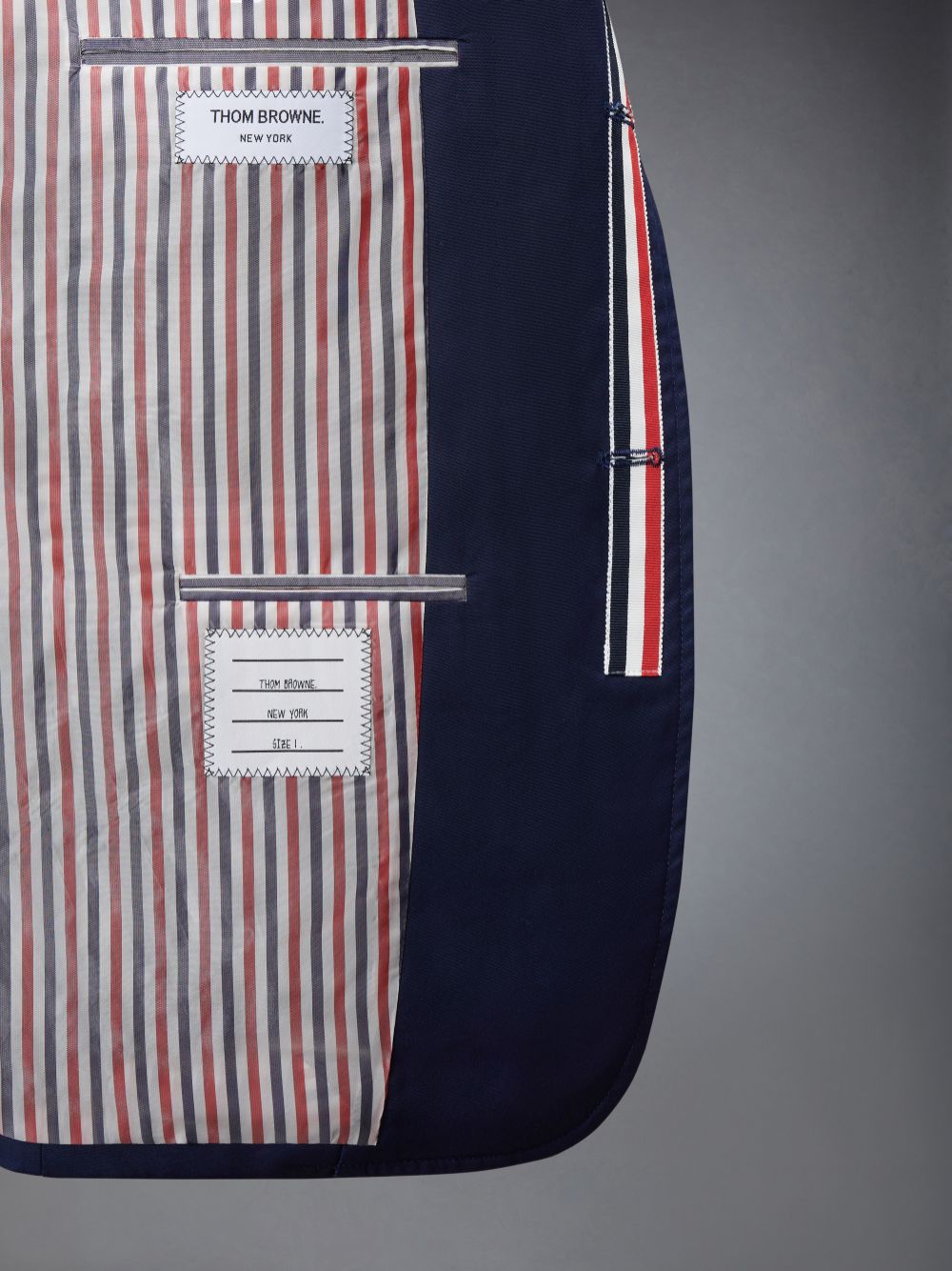 Abrigos Thom Browne Typewriter Cloth Grosgrain Placket Sport Hombre Azules | HEQ95B35558