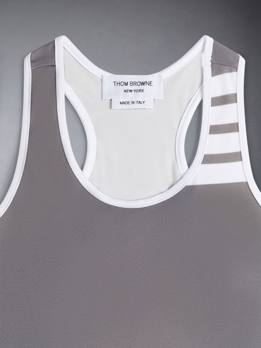 Bañadores Thom Browne Swim Tech 4-Bar One Piece Niña Gris | VWA79T19807