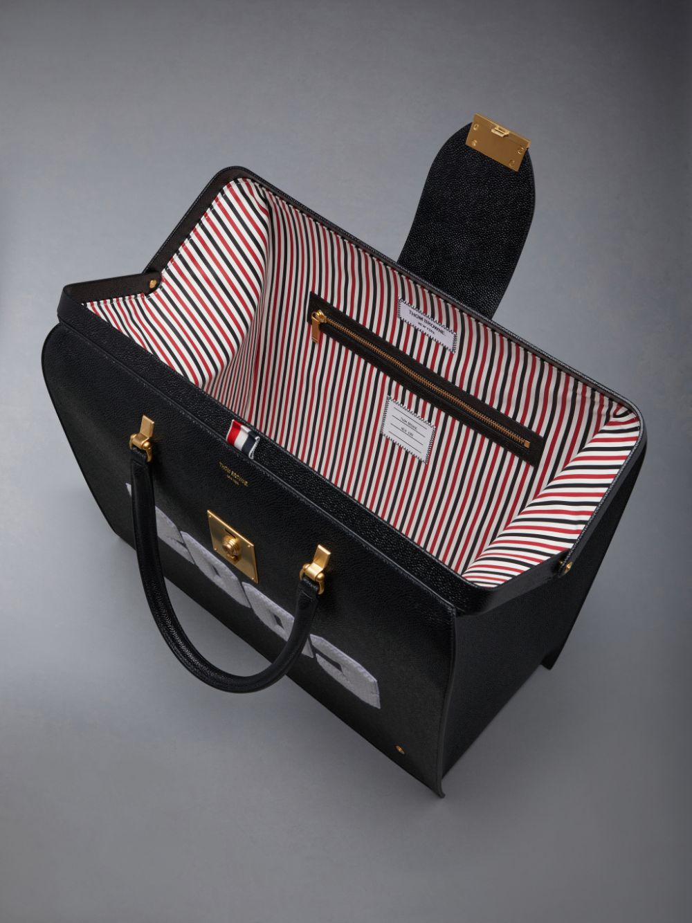 Bolsa Duffle Thom Browne PEBBLE GRAIN LEATHER 2003 MR. Hombre Negras | OUX43N12837