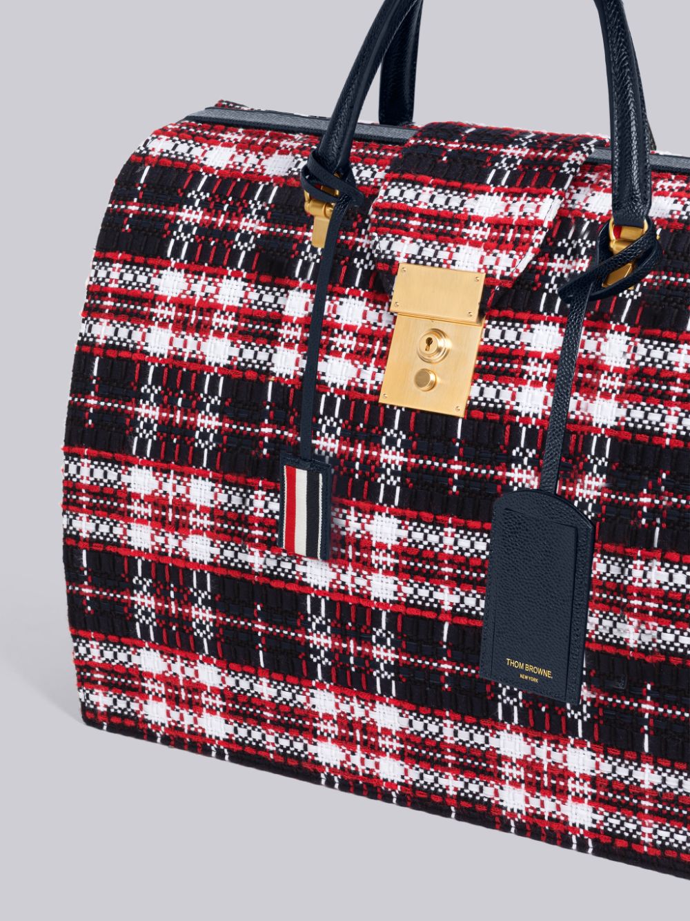 Bolsa Duffle Thom Browne Tartan Tweed Mr. Hombre Rojas | OLL67W38205