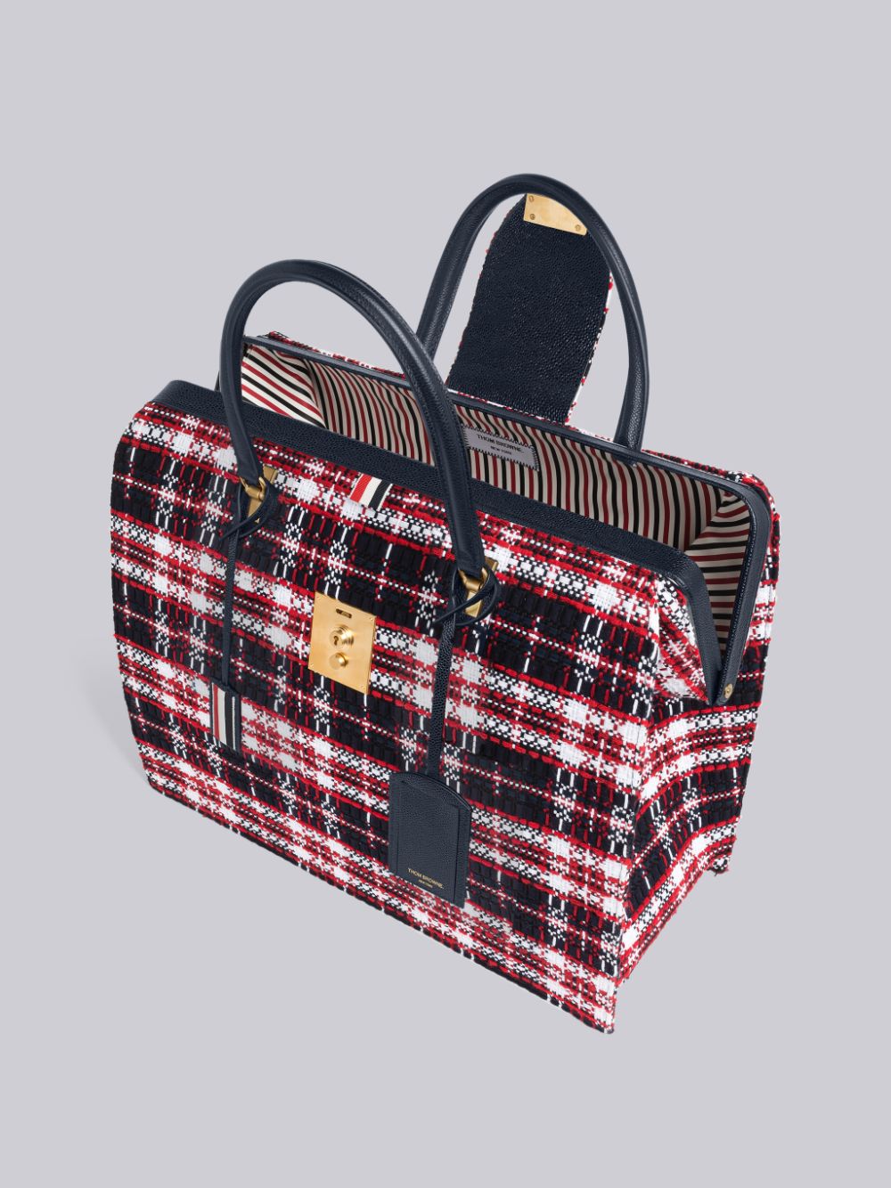 Bolsa Duffle Thom Browne Tartan Tweed Mr. Hombre Rojas | OLL67W38205