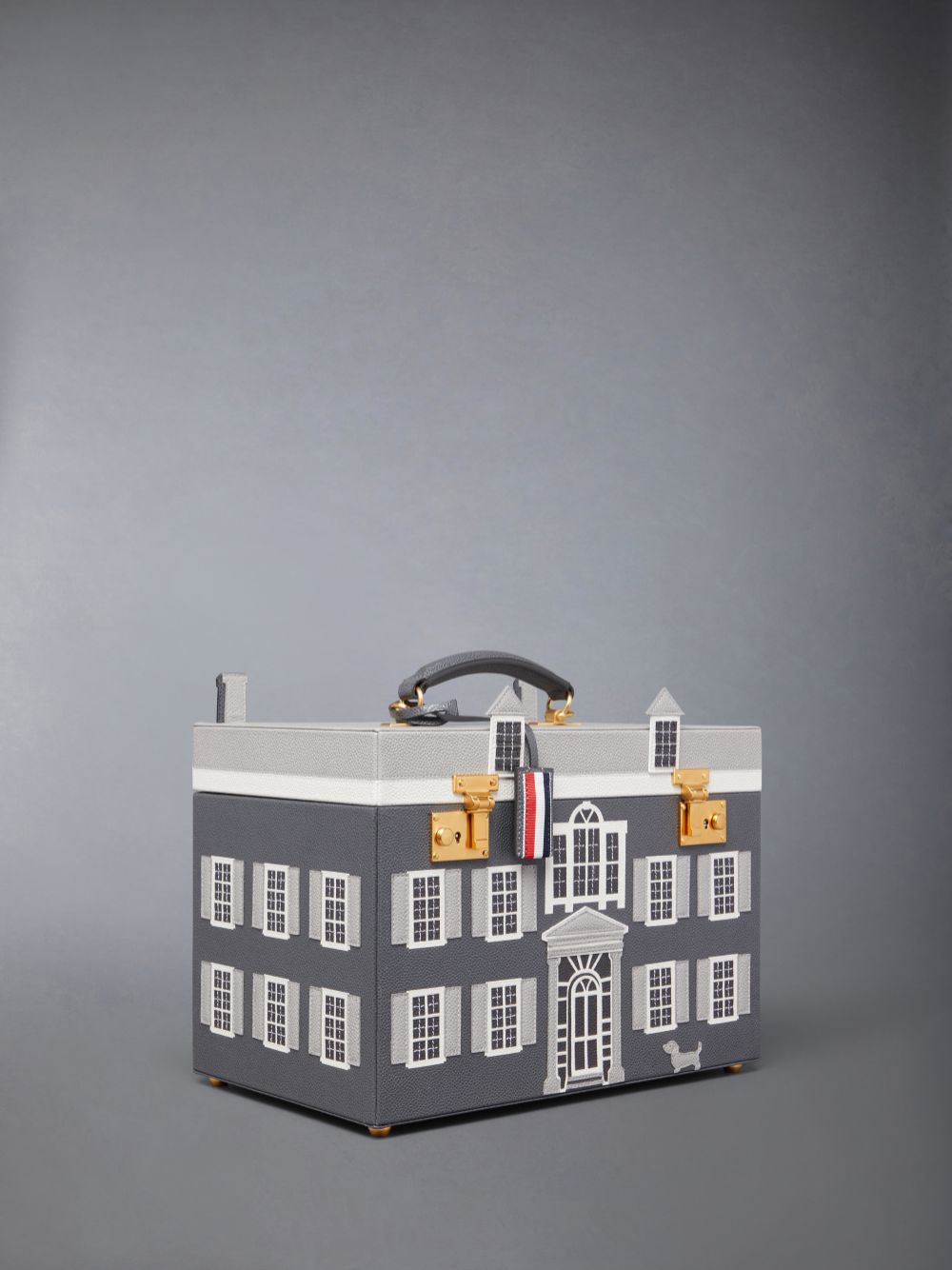 Bolsas De Herramientas Thom Browne Pebble Grain Vanity Hombre Gris | JER51V18201