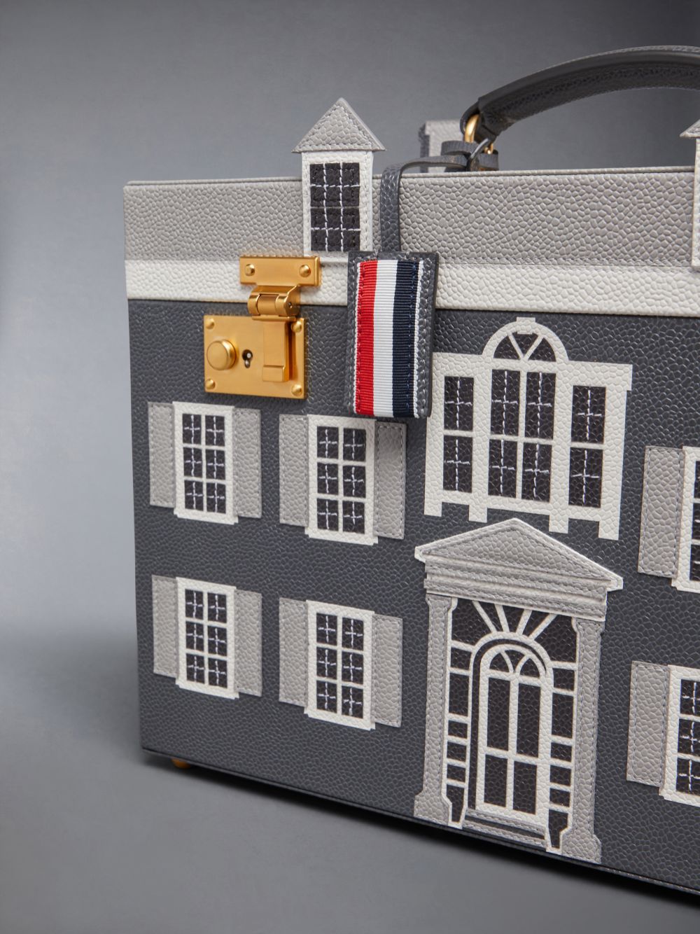 Bolsas De Herramientas Thom Browne Pebble Grain Vanity Hombre Gris | JER51V18201