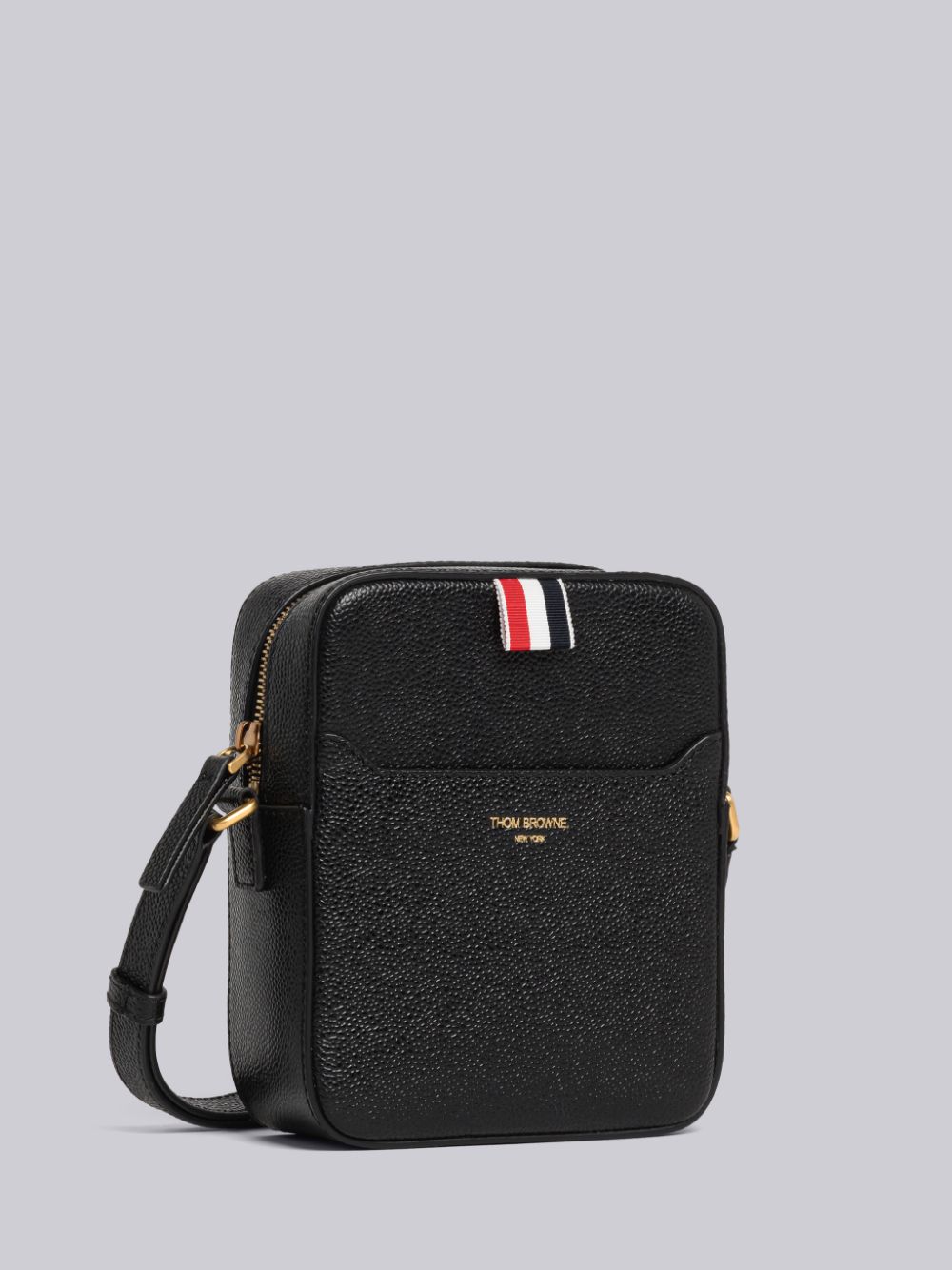 Bolsas De Herramientas Thom Browne Pebble Grain Leather Vertical Camera Mujer Negras | HBE59B52965