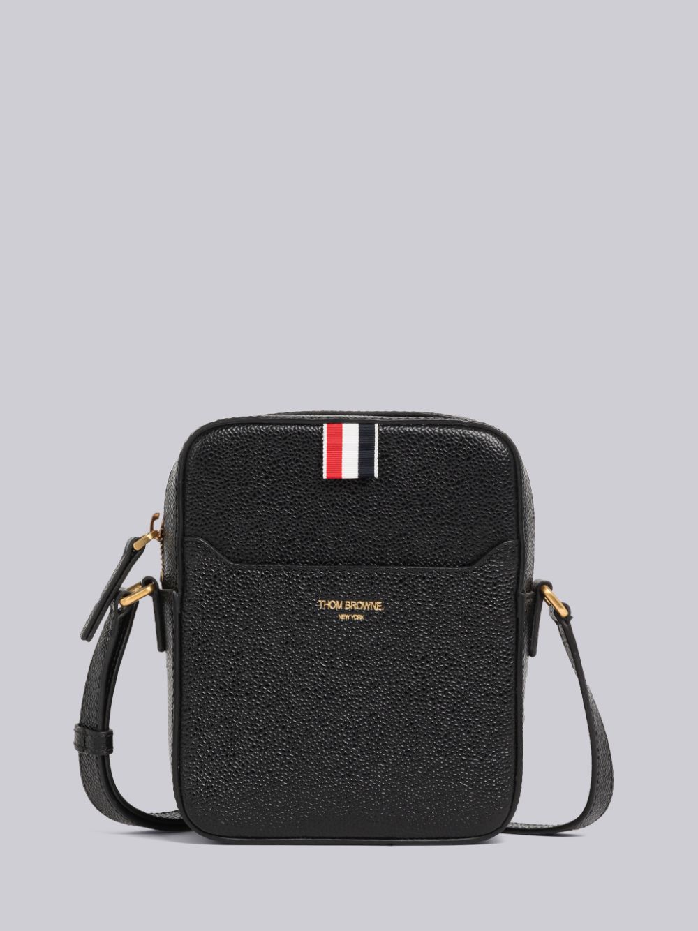 Bolsas De Herramientas Thom Browne Pebble Grain Leather Vertical Camera Mujer Negras | HBE59B52965