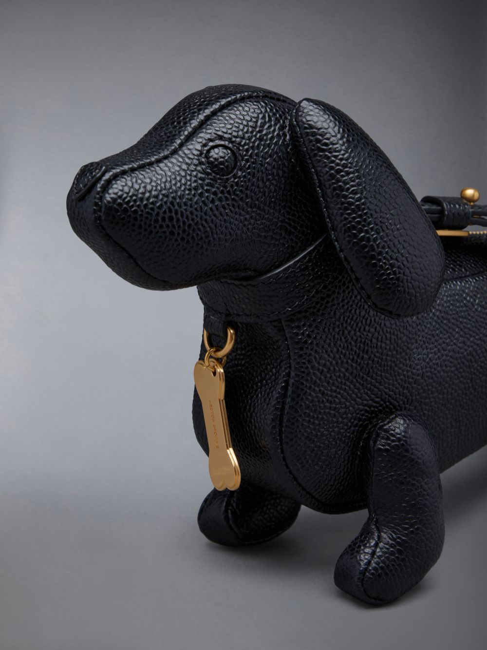 Bolsas Hombro Thom Browne Mini Hector in Pebble Grain Mujer Negras | XAL33O82713