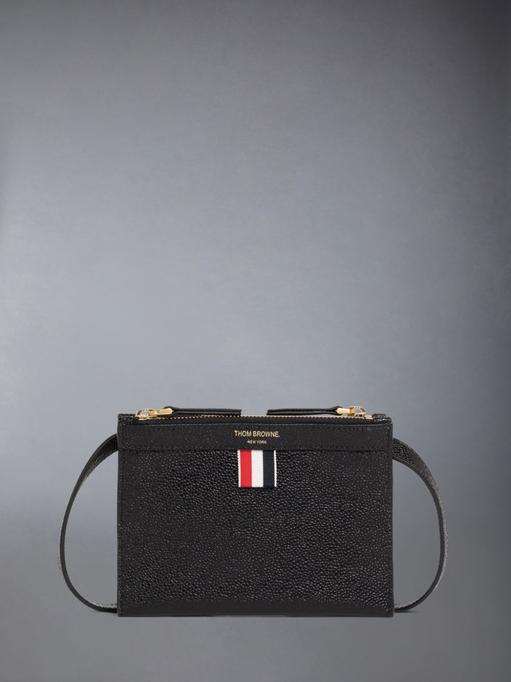 Bolsas Hombro Thom Browne Pebble Grain Leather Mini Document Holder Mujer Negras | FNC35Z09919