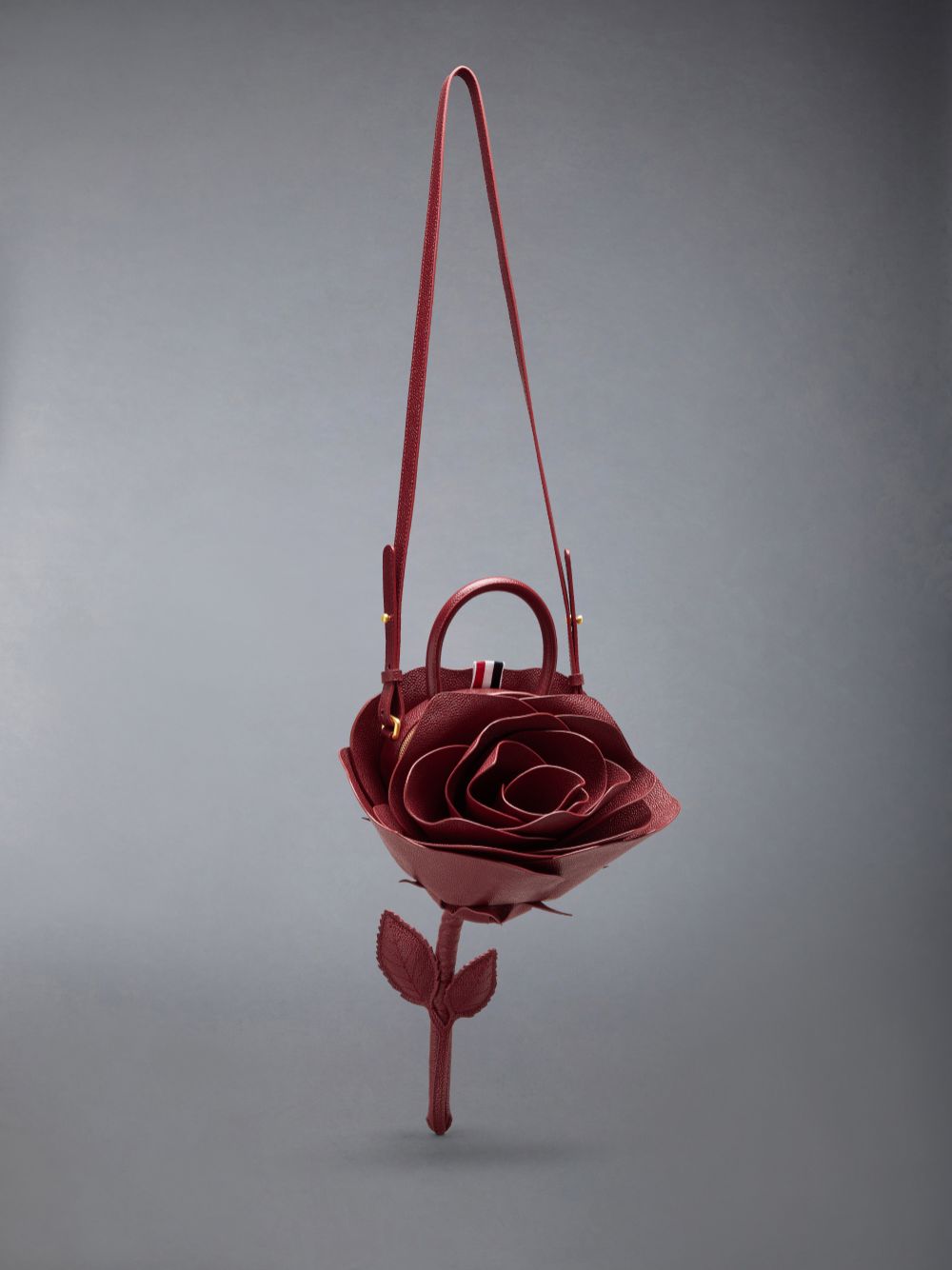 Bolsas Hombro Thom Browne Pebble Grain Rose Small Mujer Rojas | OLM23H82384