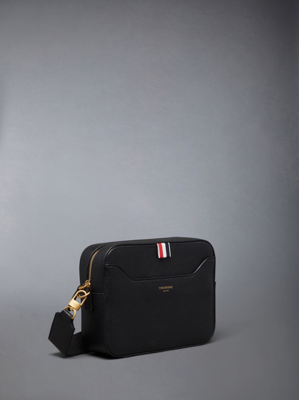 Bolsas Hombro Thom Browne Soft Pebble Grain 4-Bar Small Camera Hombre Negras | NXP46Y99419