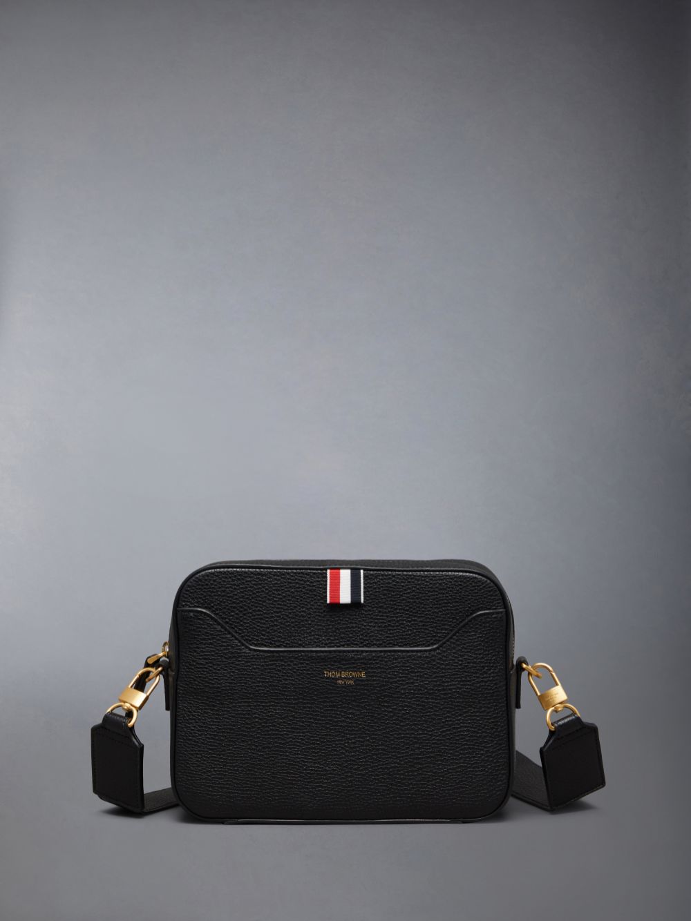 Bolsas Hombro Thom Browne Soft Pebble Grain 4-Bar Small Camera Hombre Negras | NXP46Y99419