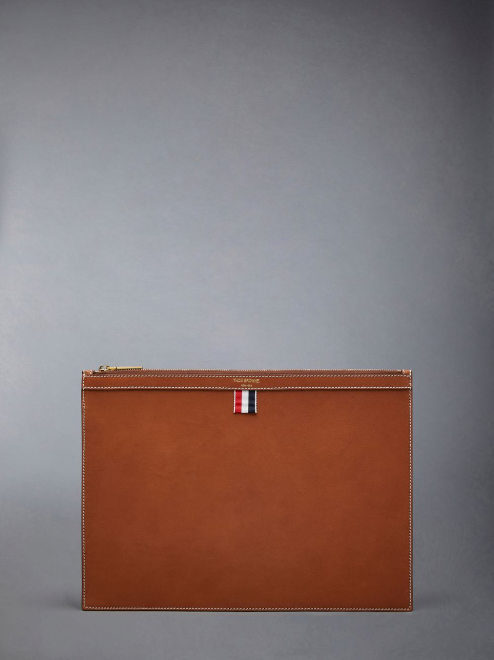 Bolsas Para Documentos Thom Browne Vacchetta Leather Medium Document Holder Hombre Marrones | BTH59F64200