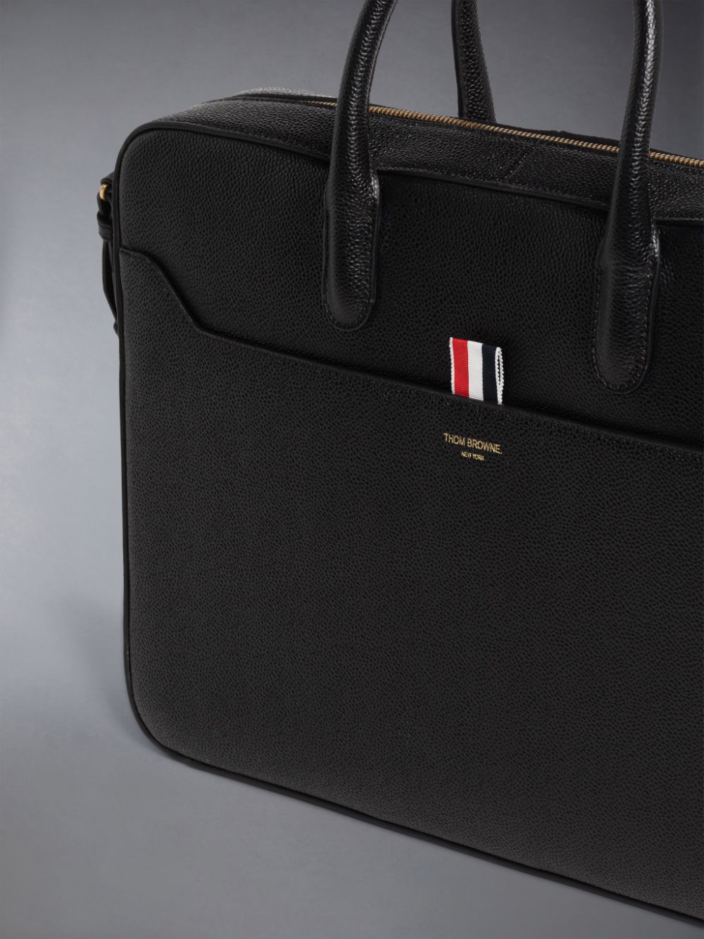 Bolsas de Negocios Thom Browne Pebble Grain Leather Mujer Negras | QJX77R01100
