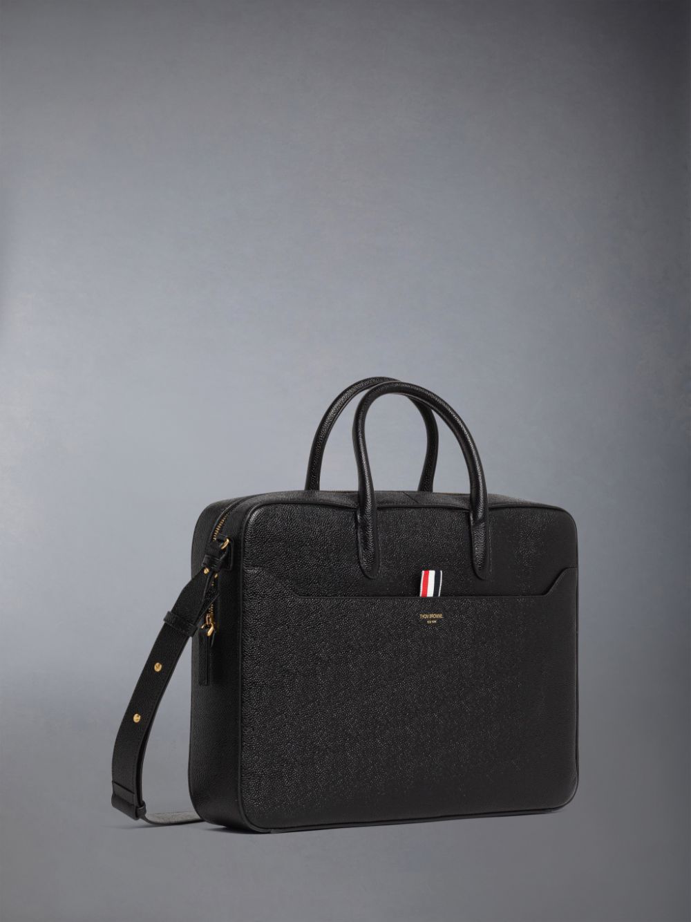 Bolsas de Negocios Thom Browne Pebble Grain Leather Mujer Negras | QJX77R01100