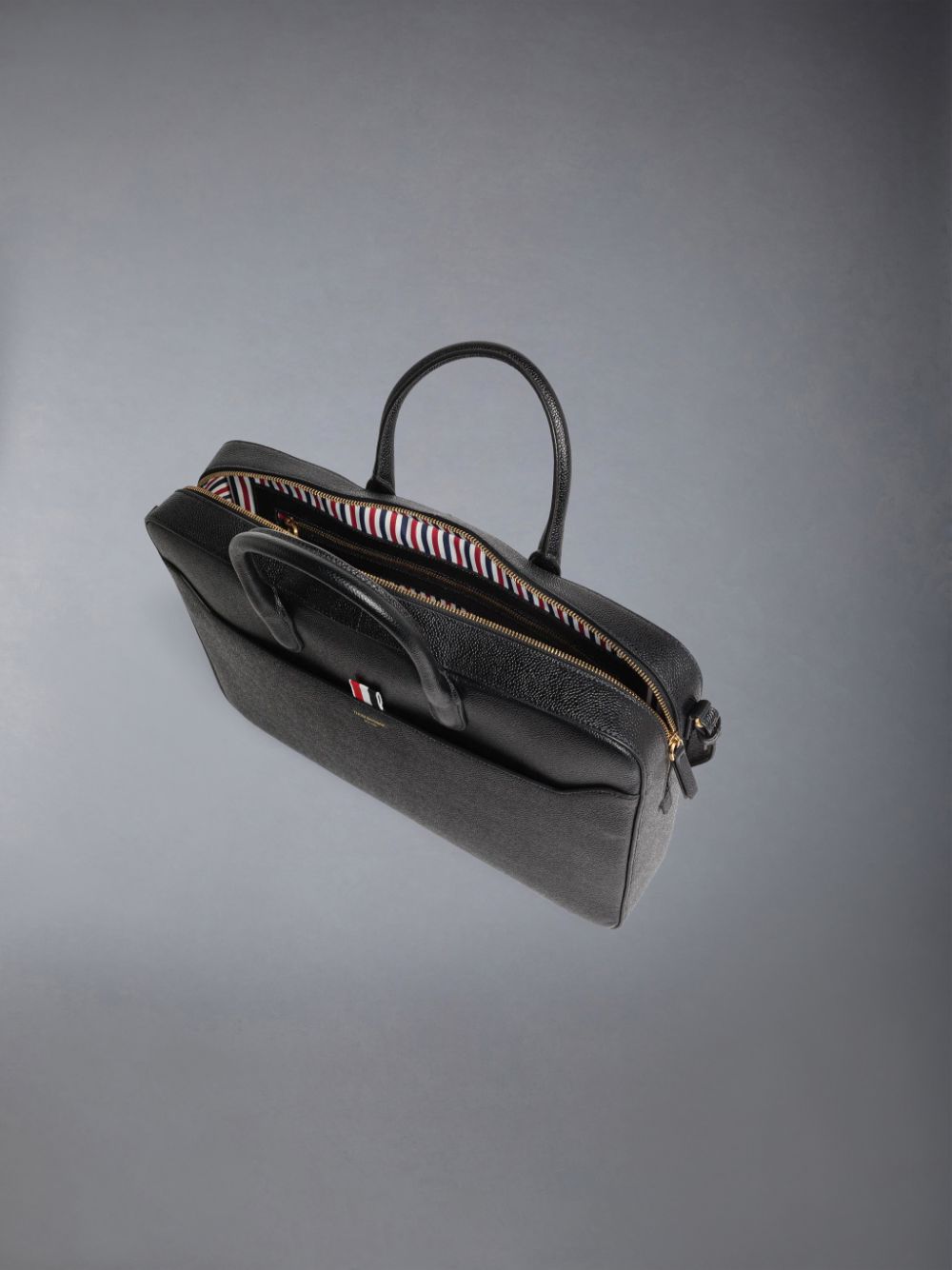 Bolsas de Negocios Thom Browne Pebble Grain Leather Mujer Negras | QJX77R01100