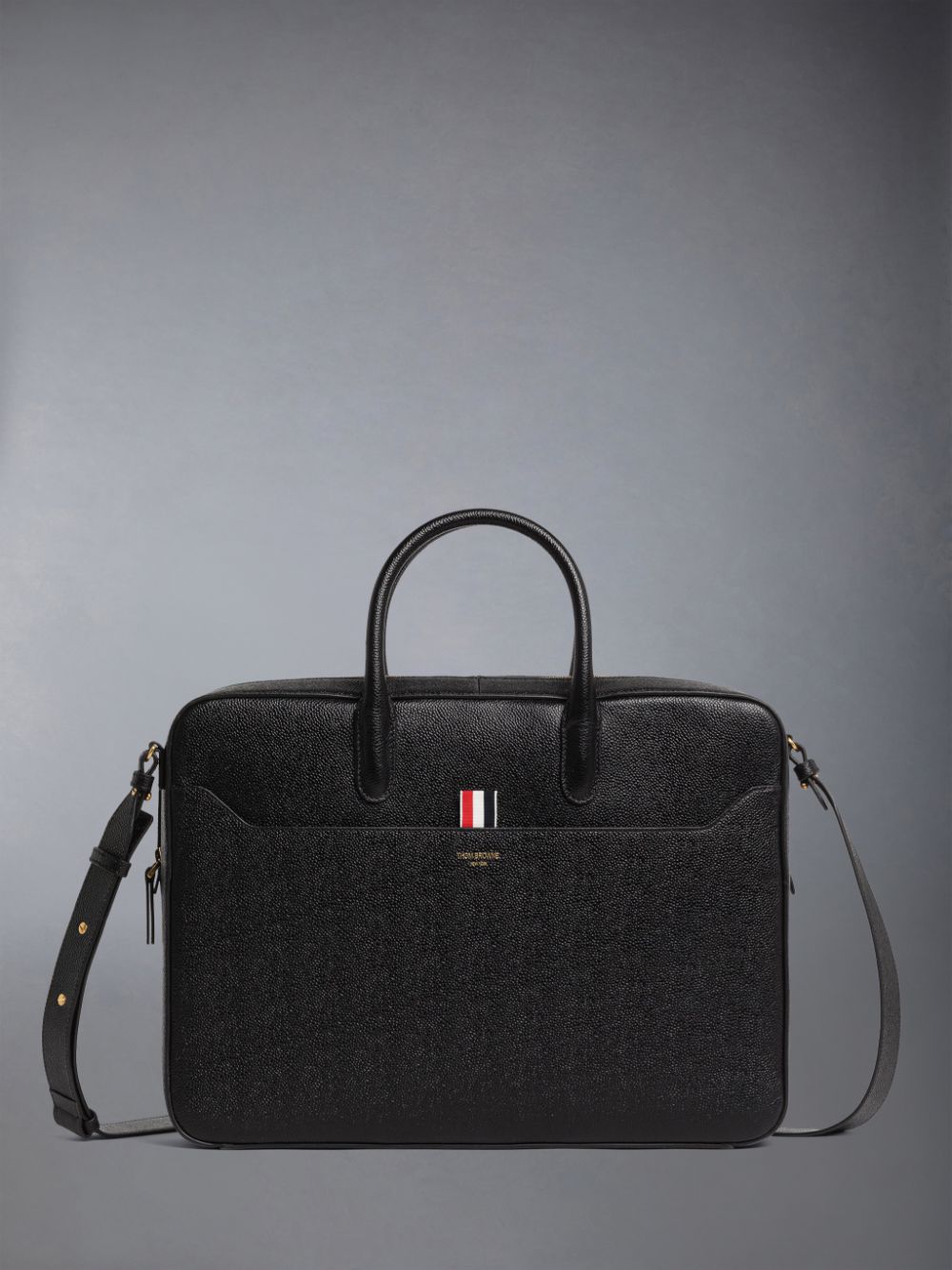 Bolsas de Negocios Thom Browne Pebble Grain Leather Mujer Negras | QJX77R01100
