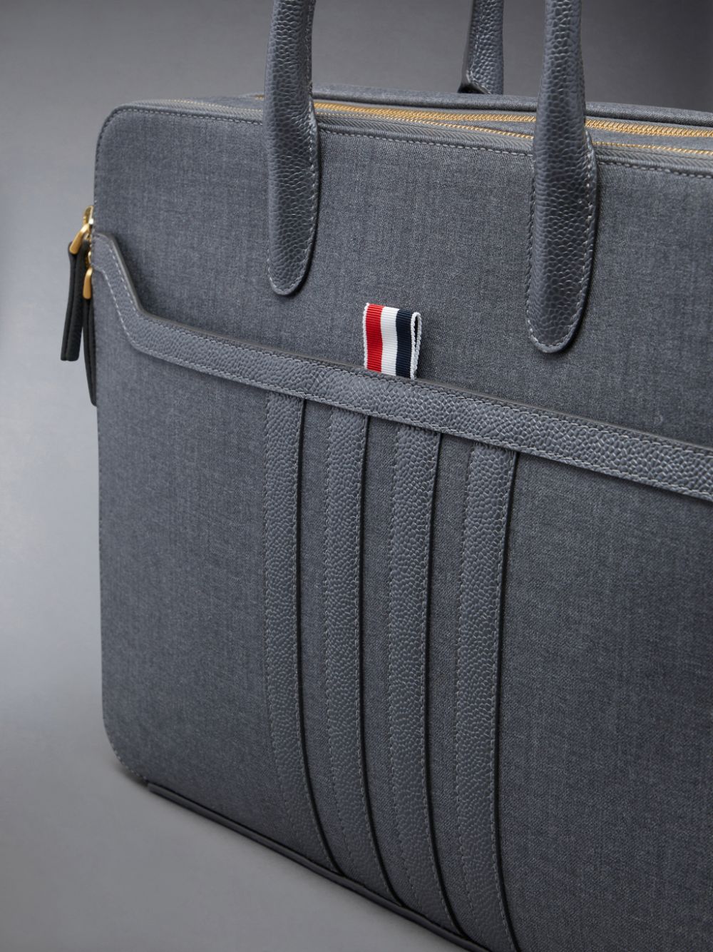 Bolsas de Negocios Thom Browne Wool 4-Bar Mujer Gris | VTI22T92610